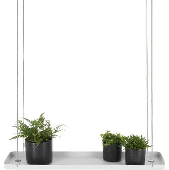 Držák na květináč a truhlík Závěs na květiny WINDOW DRESSING, okenní, černá/bílá, 38x15cm|výběr z variant|Esschert Design - bílá