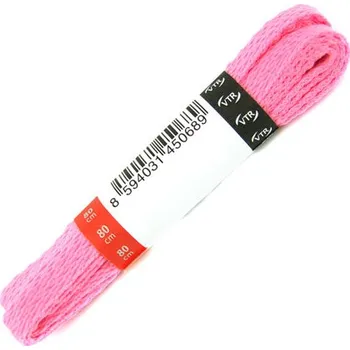 Tkaničky do bot VTR Tkaničky polyesterové ploché růžové 70 cm