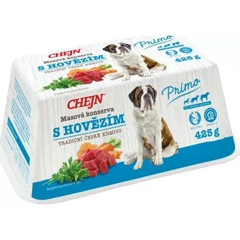 Krmivo pro psa Chejn Primo s hovězím a mrkví 8 x 425 g