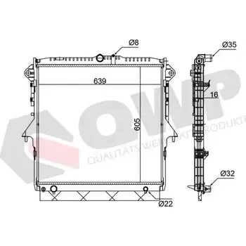 Chladič motoru QWP Chladič vody QWP WRA395