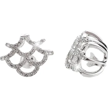 Náušnice JSB bijoux s.r.o. Stříbrné náušnice puzety šupiny osázené krystaly Swarovski Crystal (Stříbro 925/1000)