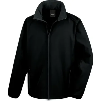 Pánská vesta Result Pánská 2-vrstvá softshellová bunda Printable R231M Barva: Černá, Velikost: 4XL