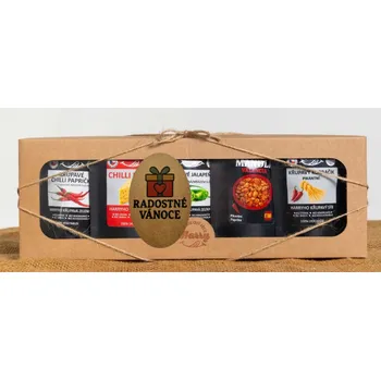 Dárková krabička Křupavý Pikantní MIX 5ks radostné vánoce dárek (Křupavý Pikantní MIX 5ks radostné vánoce dárek)