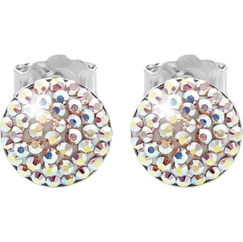 Módní doplněk JSB bijoux s.r.o. Stříbrné náušnice puzety lentilky s krystaly Swarovski AB (Stříbro 925/1000)