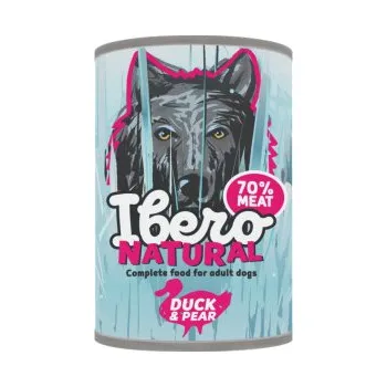 Krmivo pro psa Ibero COLD PRESSED dog LG konz. DUCK & Pear 400g