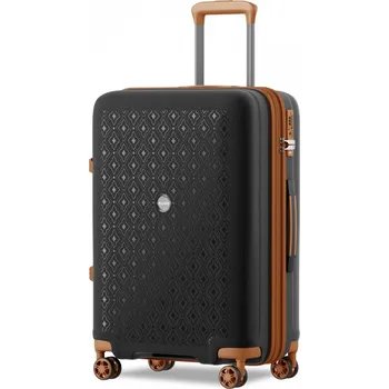 Kono 2594 Kufr spinner 76cm Černá/Hnědá Polypropylen Rozšiřitelný