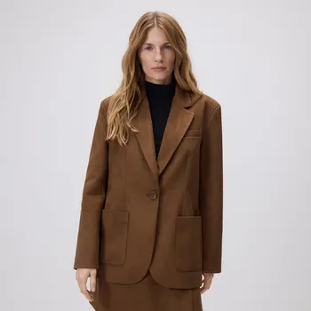 Dámské sako Reserved - Sako z imitace semiše - zlatavá hnědá - 315GF-82X - 315GF-82X-XXL