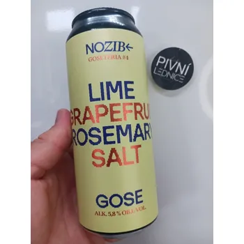 Pivo Nozib GOSETERIA #4 Lime + Grapefruit + Rosemary + Salt Gose 13°/5,8% 0,5l