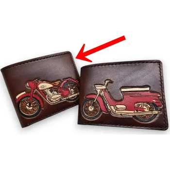 Made in Czech Peněženka Pérák Typ 1 - TOP ruční práce - hovězí kůže !