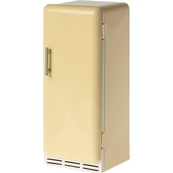 Doplněk pro panenku Retro kovová lednička pro myšky Maileg Yellow