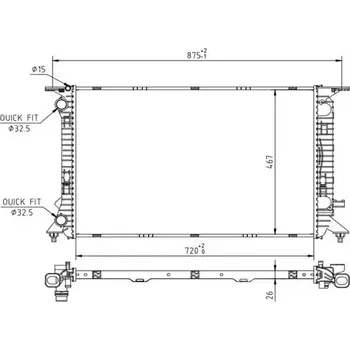 Chladič motoru QWP Chladič vody QWP WRA245