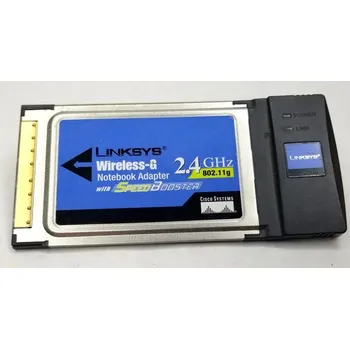 PCMCIA Sítová karta Linksys WPC54GS Wireless-G bezdrátová wifi