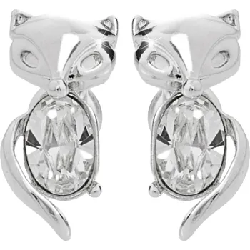 Módní doplněk JSB bijoux s.r.o. Náušnice puzety z bižuterní slitiny liška s krystaly Swarovski Crystal