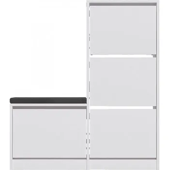 Botník Dude botník se sedákem, bílá