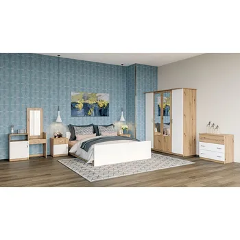 Ložnicová sestava GOUDAR ložnicová sestava, dub Artisan/bílá