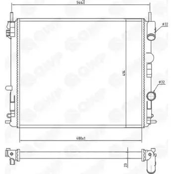 Chladič motoru QWP Chladič vody QWP WRA114