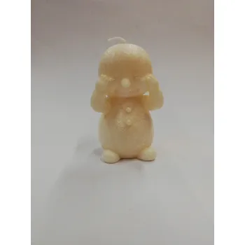 Svíčka Svíčka vonná z palmového vosku - sněhulák č.3