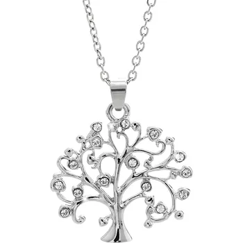 Módní doplněk JSB bijoux s.r.o. Náhrdelník z bižuterní slitiny strom osázený krystaly Swarovski Crysrtal