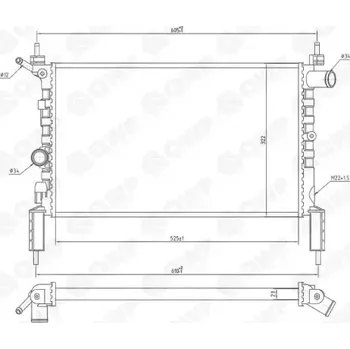 Chladič motoru QWP Chladič vody QWP WRA112