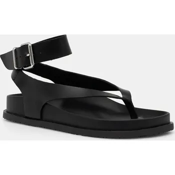 Dámské sandále Kožené sandály Tommy Jeans TJW ANKLE STRAP SANDAL EN0EN02873 černá 99X, EUR 39