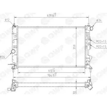 Chladič motoru QWP Chladič vody QWP WRA122