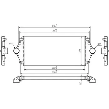 Chladič motoru QWP Chladič vzduchu intercooler QWP WIC168