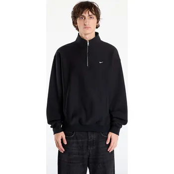 Pánská mikina Mikina Nike Solo Swoosh Men's Fleece Quarter-Zip Top Black/ White L