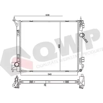 Chladič motoru QWP Chladič vody QWP WRA379