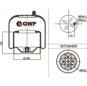 QWP Měch pneumatického odpružení QWP WHD284AS