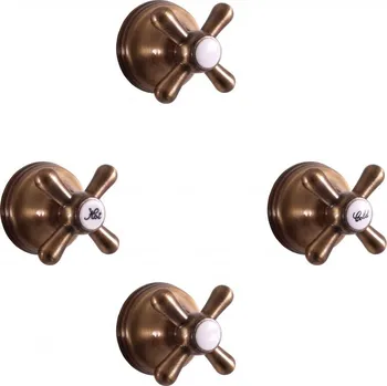 Vodovodní baterie RAV Slezák - MORAVA RETRO - Vanová/Sprchová baterie podomítková 2-cestná s tělesem, Stará mosaz (Bronz) MK186KSM MK186KSM 1278727