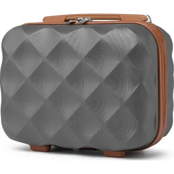 British Traveller K2395L Kosmetický kufřík 30cm Šedý ABS/Polykarbonát