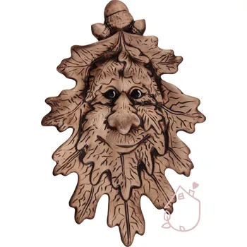 Zahradní dekorace Podzimní dekorace z keramiky list | hnědý keramický hnědý