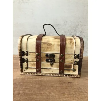 Vložka do organizéru na nářadí Dřevěná větší dekorační truhlička na drobnosti Barva: Světlá