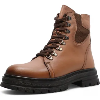 Dámská zimní obuv DÁMSKÉ KOTNÍKOVÉ BOTY KLOP 248-1015 HNĚDÁ Barva: HNĚDÁ, Velikost: 40