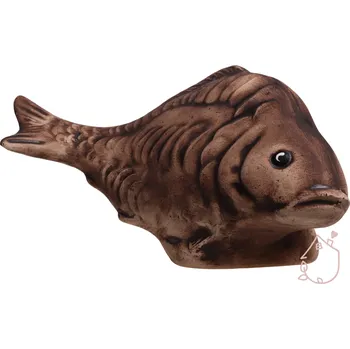 Zahradní dekorace Česká keramička Kapr Jířa 34x16 cm hnědá