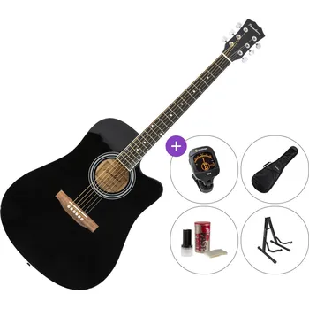 Akustická kytara Pasadena SG028C SET Black Akustická kytara