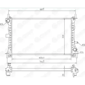 Chladič motoru QWP Chladič vody QWP WRA145
