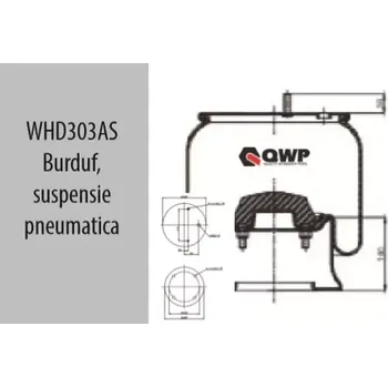 QWP Měch pneumatického odpružení QWP WHD303AS