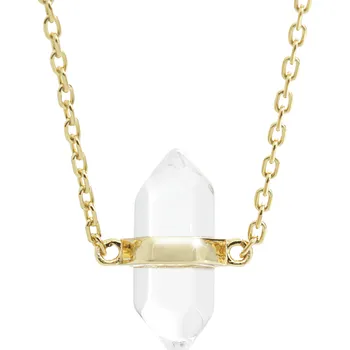 Náhrdelník JSB bijoux s.r.o. Pozlacený stříbrný náhrdelník s křišťálem Crystal (Stříbro 925/1000)