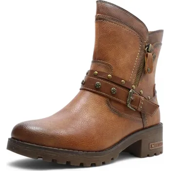 Dámská zimní obuv DÁMSKÉ KOTNÍKOVÉ BOTY MUSTANG 15M0082002 HNĚDÁ Barva: HNĚDÁ, Velikost: 37