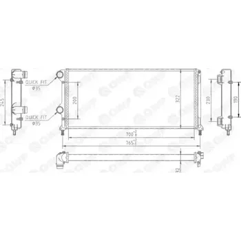 Chladič motoru QWP Chladič vody QWP WRA138