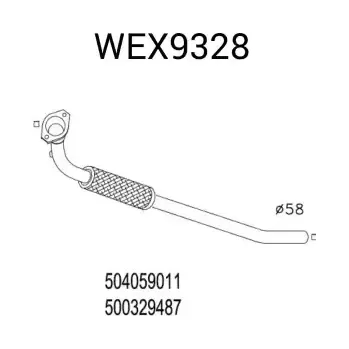 Výfuková trubka QWP Výfuková trubka QWP wex9328