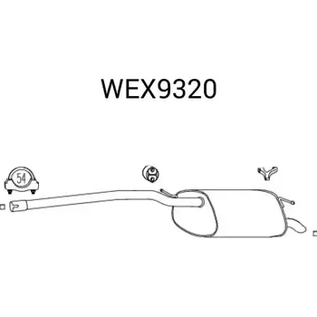Tlumič výfuku QWP Zadní tlumič výfuku QWP WEX9320