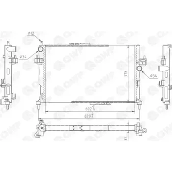 Chladič motoru QWP Chladič vody QWP WRA179