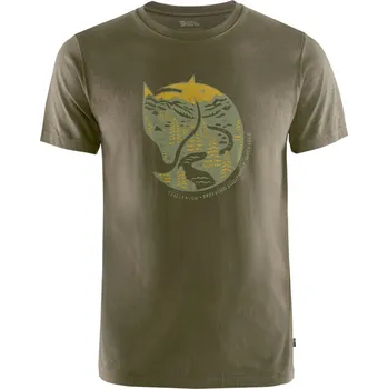 Pánské oblečení tričko pánské FJÄLLRÄVEN Arctic Fox T-shirt M Dark Olive - M