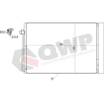 Výparník klimatizace QWP Kondenzátor klimatizace QWP WAC493