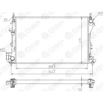 Chladič motoru QWP Chladič vody QWP WRA195