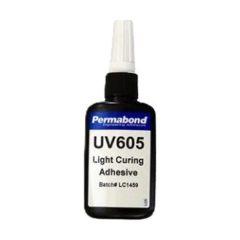 Průmyslové lepidlo PERMABOND UV605 UV lepidlo na sklo s nízkou viskozitou 250ml