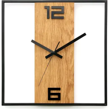 Hodiny Nástěnné hodiny Arabic Ramka 33 cm hnědé/černé