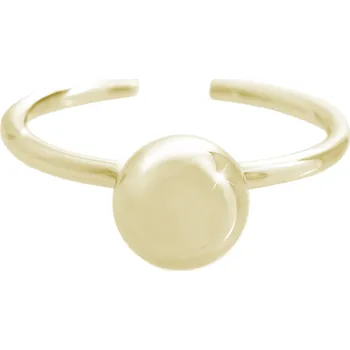 Módní doplněk JSB bijoux s.r.o. Pozlacený stříbrný prsten s kovovou koulí bez krystalů (Stříbro 925/1000)